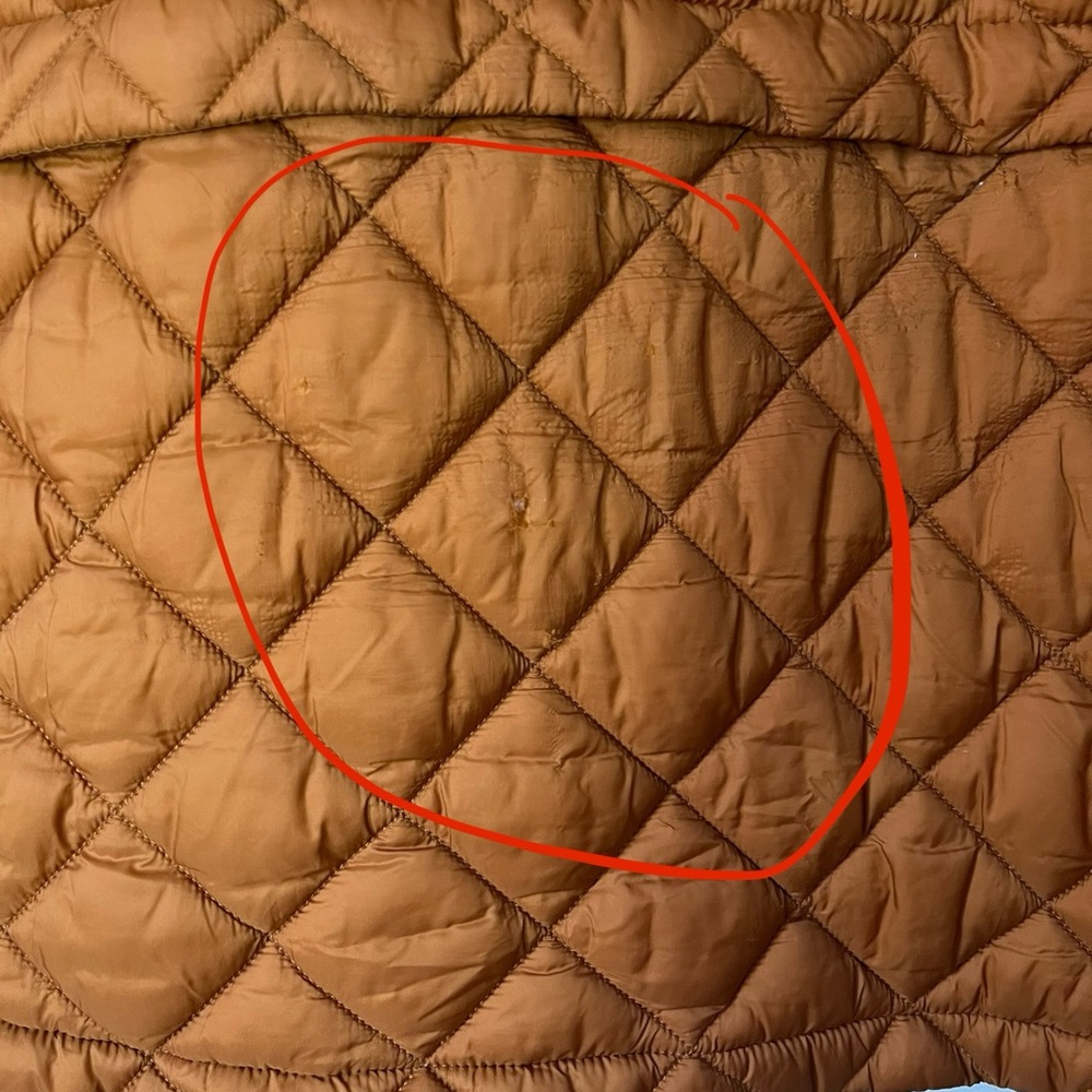 Athleta Whisper Featherless insulated nylon rust Quilted puffer Jacket size M - Picture 7 of 10